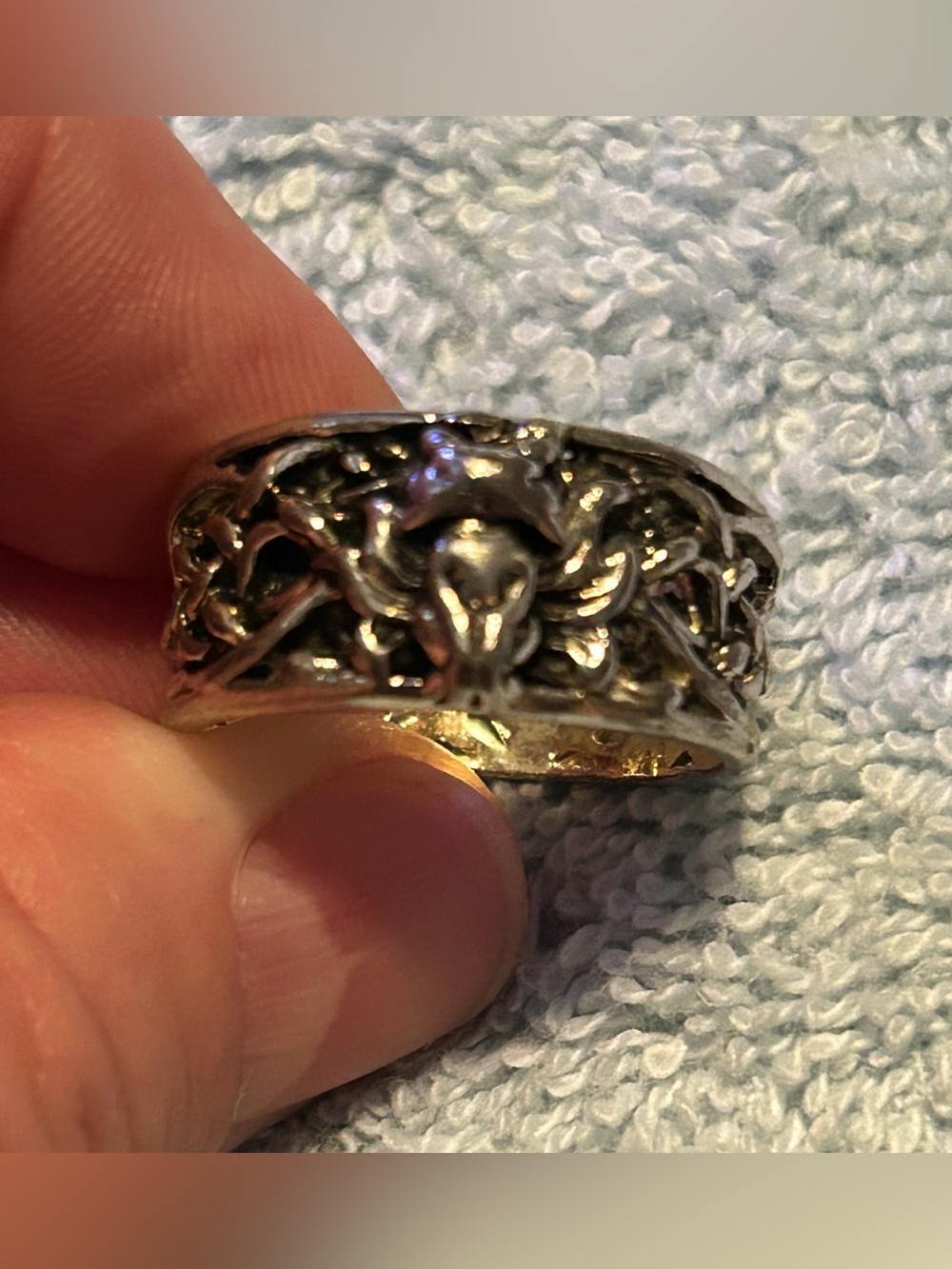 NORSE/VIKING MEN’S STAINLESS STEEL RING/APPROXIMATELY SIZE 9/NWOT/NEVER WORN!